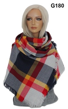 ШАРФ ЖЕНСКИЙ ПЛОТНЫЙ ЗИМНИЙ, ЧЕРНЫЙ, СЕРЫЙ, PL