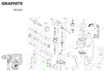 PŁYTKA UDARU DO MŁOTA UDAROWEGO MŁOTOWIERTARKI GRAPHITE 58G862
