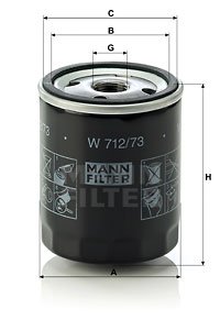 Mann-Filter W 712/73 Filtr oleju