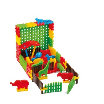 KLOCKI WAFLE MARIOINEX ZWIERZYNIEC ZWIERZĘTA 50EL.