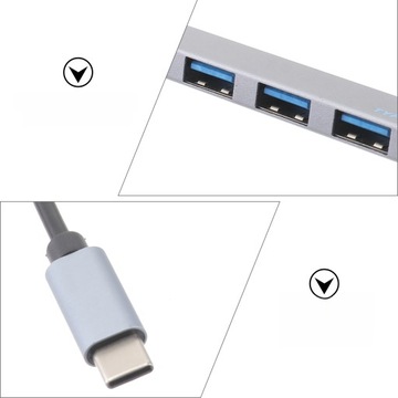 Разветвитель USB HUB 3.0 серый 25X1,5CM
