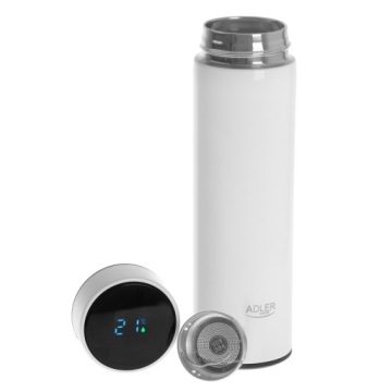 WHITE THERMAL COFFEE CUP SMART LED LARGE 500ml