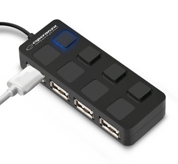 РАЗДЕЛИТЕЛЬ USB 2.0 ХАБ 4 ПОРТОВ Windows/Mac/Linux