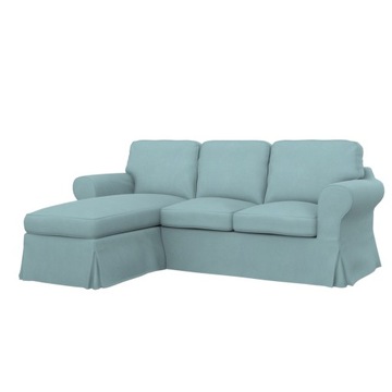 EKTORP Pokrycie sofy z leż., Velvet L.Blue