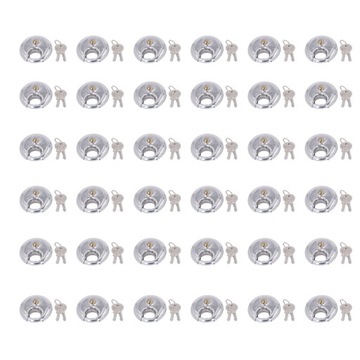 36 шт., навесной замок из нержавеющей стали 201, дисковый замок 70 мм с фитингом