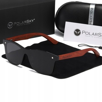 OKULARY Z POLARYZACJĄ UV400 drewniane POLARSKY