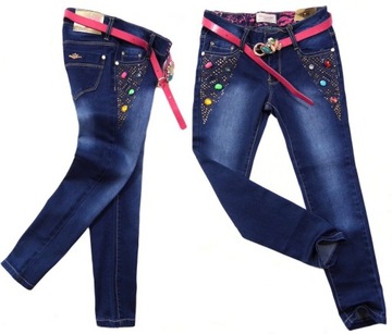 elastyczne SPODNIE jeans 5006 MIRA 134 biżuteria