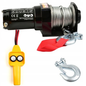 АККУМУЛЯТОРНАЯ ЛЕБЕДКА для Quad PLOW 12V 2000LBS 907kg + ДИСТАНЦИОННЫЙ