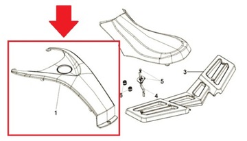 OBUDOWA OSŁONA ZBIORNIKA PALIWA Quad Lander 250cc