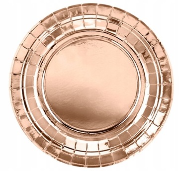 НАБОР БУМАЖНЫХ ТАРЕЛОК И ЧАШЕК РОЗОВОГО ЗОЛОТА