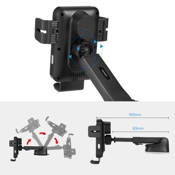 ИНДУКЦИОННОЕ ЗАРЯДНОЕ УСТРОЙСТВО JOYROOM ДЛЯ АВТОМОБИЛЬНОЙ РЕШЕТКИ/ДЕРЖАТЕЛЯ ОКНА