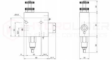ГИДРАВЛИЧЕСКИЙ КЛАПАН РЕГУЛЯТОР РАСХОДА RFP3 VMP 3/8