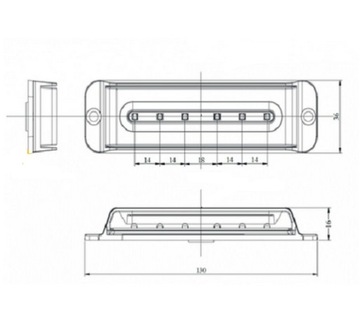 LAMPA STROBOSKOP LED 6 blue POLICJA STRAZ 12V