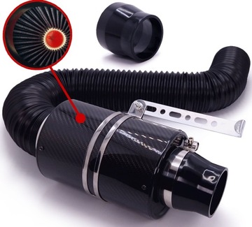 AIRBOX UKŁAD DOLOTOWY CARBON FILTR STOŻKOWY DOLOT DO 240KM + ADAPTERY
