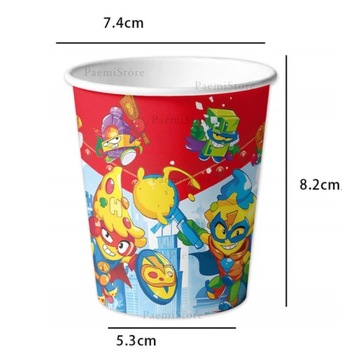 Набор на день рождения SUPER THINGS ZINGS КРУЖКИ + ТАРЕЛКИ + САЛФЕТКИ 40 шт.