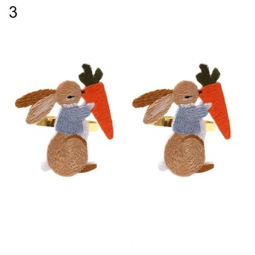 Water-proof 6Pcs Useful Delicate Design Napkin Holders Metal Easter Napkin