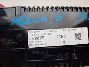 PANEL,WYŚWIETLACZ,RADIO OPEL MERIVA B 22976602