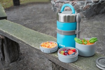 ТЕРМОС ДЛЯ ОБЕДОВ, 2Л, 3 КОНТЕЙНЕРА ДЛЯ ЛАНЧБОКСОВ