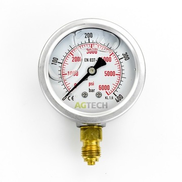 Глицериновый манометр 400 бар AGTECH 85000408