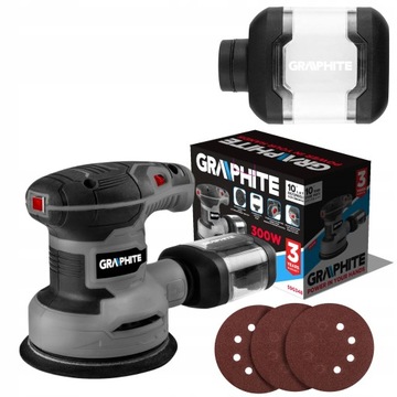 НАБОР ГРАФИТОВЫХ ЭКСЦЕНТРИЧЕСКИХ ШЛИФОВАЛЬНЫХ ШЛИФОВАЛЬНЫХ ШЛИФОВАЛЬНЫХ МАШИН 3XPAPER 300W НОЖКА 125 ММ 59G348
