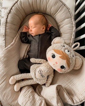 Бежевая кукла Тедди Мишка Metoo с подарком на имя и дату