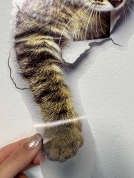 НАКЛЕЙКИ коты на стену DOOR CATS 3D набор 3 шт N10.