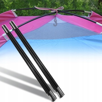 2SZT PAŁĄKI PAŁĄK DO NAMIOTU 7MM 60CM 7SEKCJI