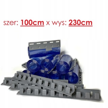 Kurtyna paskowa uchwyt wieszak z PCV 100x230