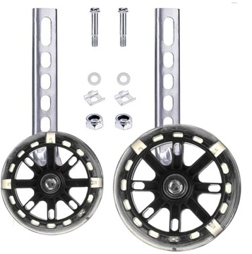 БОКОВЫЕ КОЛЕСА ДЛЯ ДЕТСКОГО ВЕЛОСИПЕДА КОЛЕСА С ОСВЕЩЕНИЕМ + НАПРАВЛЯЮЩИЕ ДЛЯ ВЕЛОСИПЕДА