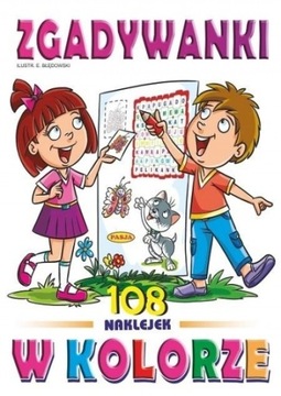 ZGADYWANKI W KOLORZE. KSIĄŻKA EDUKACYJNA, NAKLEJKI