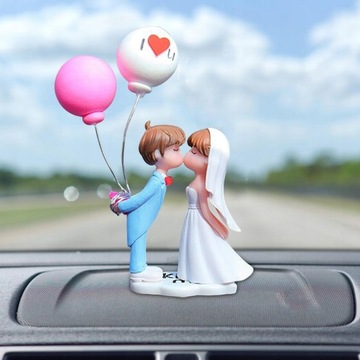 Dekoracja samochodowa Urocza para z żywicy na