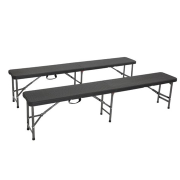 Arebos AR-HE-BBX2R ławka składana 2 SZTUKI 182 x 30 cm