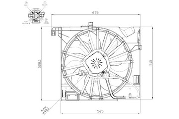 NRF VENTILÁTOR CHLADIČŮ Z POUZDRO JAGUAR F-TYPE XK II 2.0 3.0 5.0