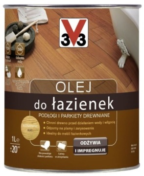 V33 OLEJ DO ŁAZIENEK PODŁOGI PARKIETY DREWNIANE 1L