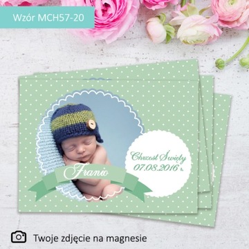 25 магнитов - Крестильная благодарность с фото