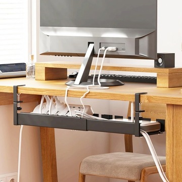 КАБЕЛЬНЫЙ ОРГАНАЙЗЕР ПОД СТОЛЕШНИЦОЙ, РЕГУЛИРУЕМАЯ ПОЛКА