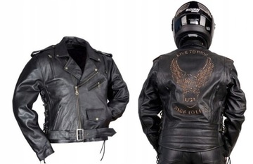 KURTKA MOTOCYKLOWA RAMONESKA Z ORŁEM KSM005 2XL
