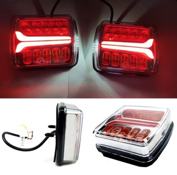 ZESTAW LAMPY TYLNE LED PŁYWAJĄCY KIERUNEK 12-24V
