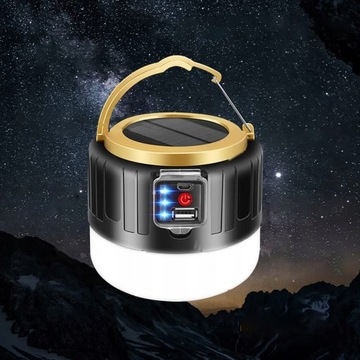 СВЕТОДИОДНЫЙ СОЛНЕЧНЫЙ ФОНАРЬ ДЛЯ КЕМПИНГА, USB БАТАРЕИ