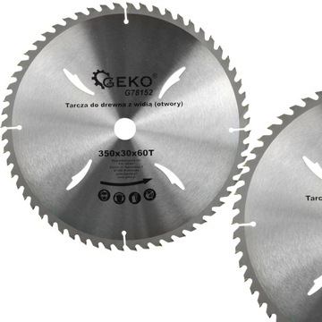 Tarcza do drewna z węglikiem 350x30x60T otwory