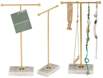 ПОДСТАВКА ДЛЯ ЮВЕЛИРНЫХ УКРАШЕНИЙ Мраморная Т-образная опора 23 см