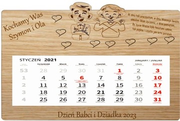 KALENDARZ PERSONALIZOWANY NA DZIEŃ BABCI I DZIADKA