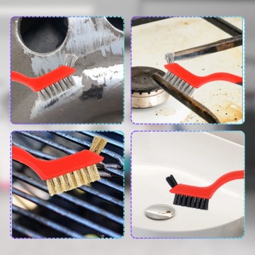 Набор из трех проволочных многофункциональных щеток для чистки полировального станка.
