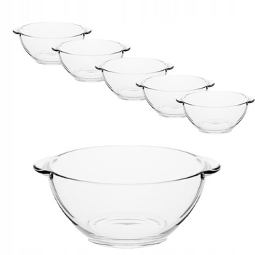 BULIONÓWKA SZKLANA FLACZARKA Z USZAMI MISECZKA