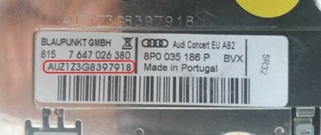 КОД ДЛЯ РАДИО AUDI CHORUS SYMPHONY RNS-E CONCERT