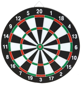 TARCZA DWUSTRONNA DART GRA LOTKI RZUTKI DARTS 2w1 TABLICA DO GRY ZABAWA