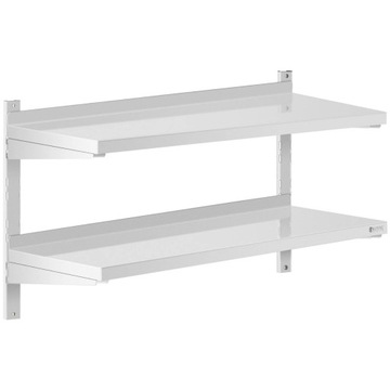 PÓŁKA WISZĄCA 2-POZIOMOWA NIERDZEWNA SZER. 100 cm