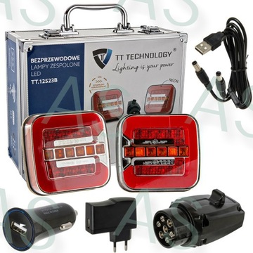 Zestaw lamp tylne LED magnes bezprzewodowy 4-funkc tt 12523b