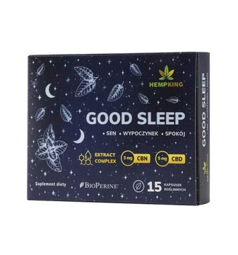 Kapsułki na sen Good Sleep - 5mg CBD, 3mg CBN w kapsułce Extract Complex -