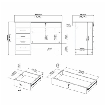 Стол Function 4D1S матовый белый с ключом